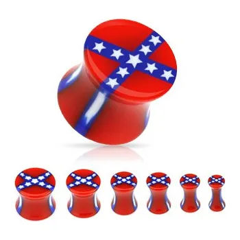 Piercing Plug do ucha z acrylového materiálu PARB-2RB (Plug do ucha z acrylového materiálu)