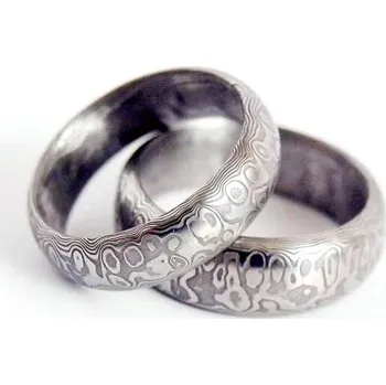 Prsten Snubní prsteny kovaná nerezová ocel damasteel DA-1002 (Snubní prsteny kovaná nerezová ocel damasteel DA-1002)