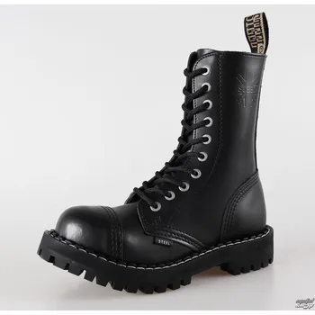 Pánská zimní obuv boty kožené dámské - - STEEL - 105/106 Black - 36