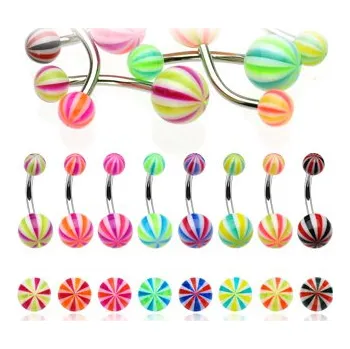 Piercing Piercing do pupíku z chirurgické oceli NC3 (Piercing do pupíku NC3)