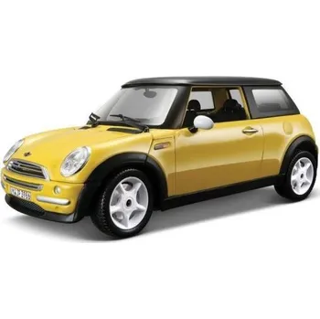 autíčko Bburago Kit Mini Cooper 2001 1:24 žlutý