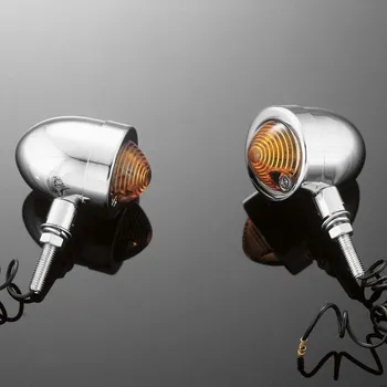 Osvětlení pro motocykl Highway Hawk Highway Hawk H68-5001 Světla Bullet 50mm chrom 2ks