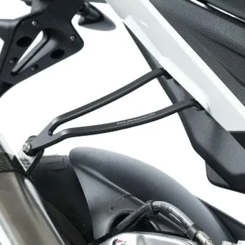 Výfuk pro motocykl R&G Racing Držák výfuku, černý, Aprilia RSV-4 Factory - Akrapovic slip-on exhaust