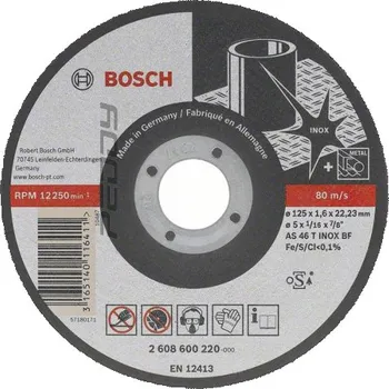 Pilový kotouč Bosch Dělicí kotouč rovný inox - Rapido Long Life A 60 W BF 41, 125 mm, 22,23 mm, 1,0 mm 2608602221