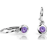 Dětské naušnice Cutie C1537-B Ametyst