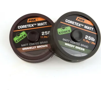 Fox Ztužená šňůrka Coretex Matt 20m -: Gravelly Brown 15lb