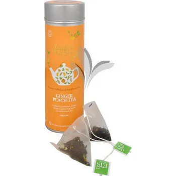 Čaj English Tea Shop Černý čaj se zázvorem a broskví - plechovka s 15 bioodbouratelnými pyramidkami