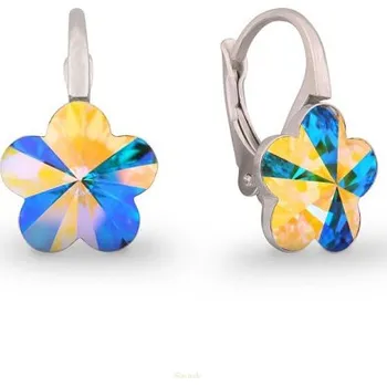 Náušnice Stříbrné náušnice Flowers AB (Dámské stříbrné náušnice)