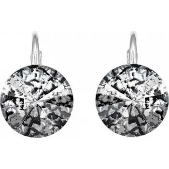 Náušnice Stříbrné náušnice Rivoli Black Patina (Dámské stříbrné náušnice)