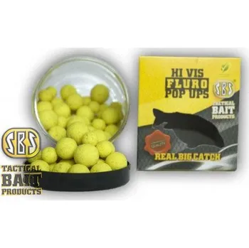 Boilies SBS Baits plovoucí boilies Hi Vis Fluro Pop Ups Příchuť: Squid & Octopus