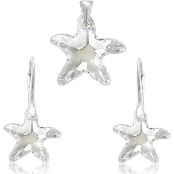 Souprava šperků STARFISH stříbrná sada Crystal (Dámská stříbrná souprava šperků)