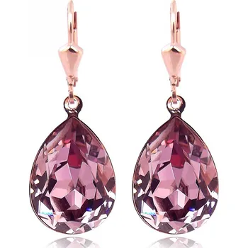 Náušnice Náušnice Rose Gold Pear Antique Pink (MADE WITH SWAROVSKI® ELEMENTS - náušnice)