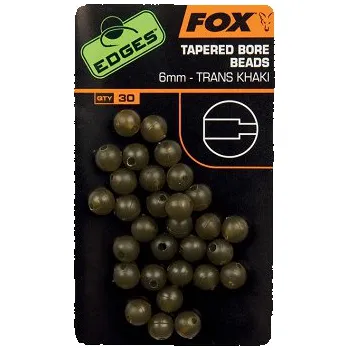 Fox International Fox gumové korálky Edges Tapered Bore Beads Velikost: 4 mm