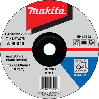 Brusný kotouč Makita brusný kotouč ocel 180x6,0x22 mm