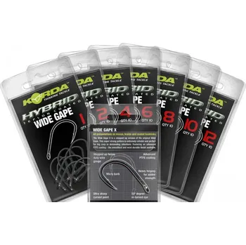 Rybářský háček Korda háčky s protihrotem Wide Gape 10ks Velikost: 8