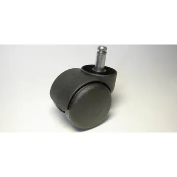 Židlové kolečko typu CB + čep 10x25mm, celoplastové, průměr 50, černé