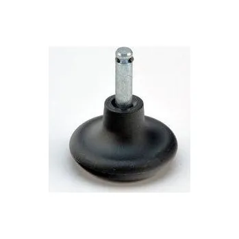 Nábytkové kování Nábytkový kluzák typu KA + čep 8x28mm, průměr 50 mm, černý