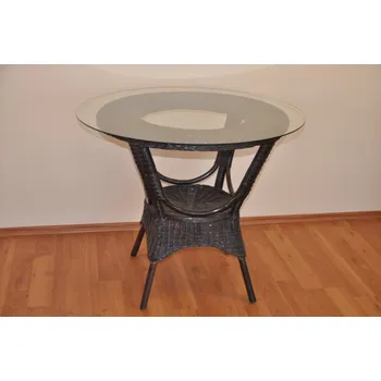 Konferenční stolek Axin Trading3 Ratanový stůl jídelní Wanuta hnědý