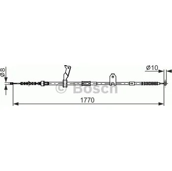 Lanko parkovací brzdy BOSCH (BO 1987482300) tažné lanko parkovací brzdy, Toyota