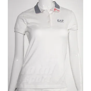 Dámské tričko EA7 Jersey 00010 golfové tričko dámské L