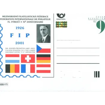 Poštovní známka Česká pošta (2001) CDV 64 ** - P 74 - 75. výročí FIP