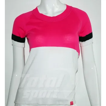 Dámské tričko Armani Tričko Maglie EA7 bílé/růžové dámské XS