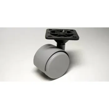 Pojezdové kolečko Nábytkové kolečko typu A + plast. destička 45x45cm, celoplastové, pr. 40mm, šedé