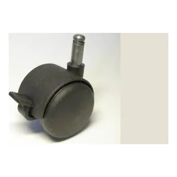 Židlové kolečko typu BA + čep 10x25mm, celoplastové, průměr 50, černé, brzda