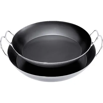 Pánev Ocelová 1,5mm Paella pánev 47 cm, gastro s madly, Contacto 5080/470 (CONTACTO-5080/470 Cateringová ocelová pánev se dvěma úchyty, velmi odolná)