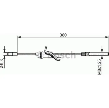 Lanko parkovací brzdy BOSCH (BO 1987482279) F, tažné lanko parkovací brzdy, Ford