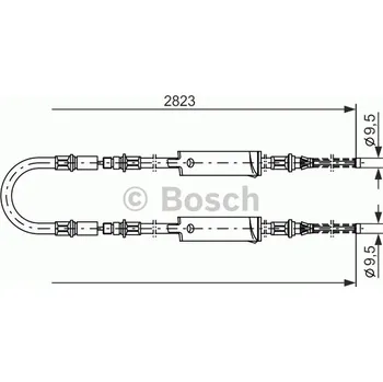 Lanko parkovací brzdy BOSCH (BO 1987477369) tažné lanko parkovací brzdy, Ford