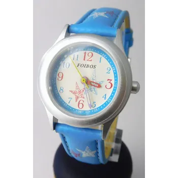 Hodinky Foibos Světle modré dívčí dětské hodinky Foibos 1567.5 s barevnými motivy (Foibos Světle modré dívčí dětské hodinky Foibos 1567.5 s barevnými motivy)