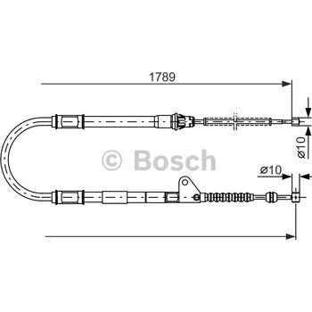 Lanko parkovací brzdy BOSCH (BO 1987477540) tažné lanko parkovací brzdy, Toyota