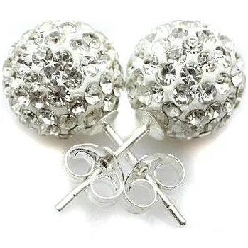 Náušnice Krásné náušnice s kamínky - čiré