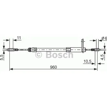 Lanko parkovací brzdy BOSCH (BO 1987477219) tažné lanko parkovací brzdy, Mercedes-Benz