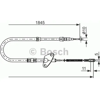 Lanko parkovací brzdy BOSCH (BO 1987477119) tažné lanko parkovací brzdy, Mercedes-Benz