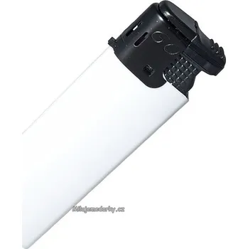 Bílý plnitelný piezo zapalovač s turboplamenem