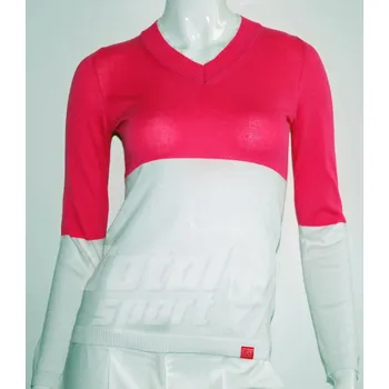 Dámský svetr Armani Pulovr Maglie EA7 bílý/růžový dámský M