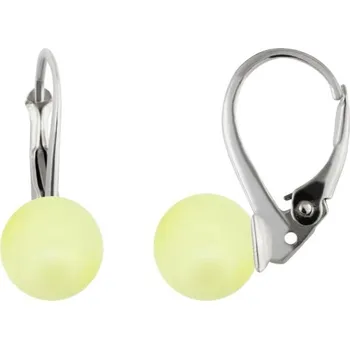 Náušnice Lafira stříbrné náušnice perly žluté 1013