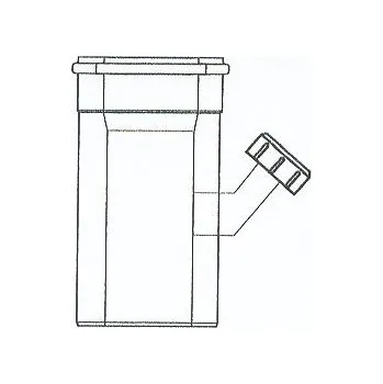 Kouřovod ALMEVA - LAS-LIL odváděč kondenzátu (šikmý) průměr 160/225 mm (plast/nerez) LPKLS6