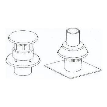 Kouřovod ALMEVA - AL1 komínová hlavice průměr 100 mm (střešní, černá) ALRS51