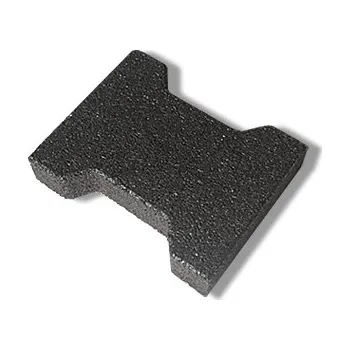 Venkovní dlažba Zámková pryžová dlažba SBR, černá