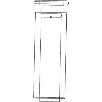 Kouřovod ALMEVA - LAS-LIL trubka s hrdlem průměr 80/125 mm, délka 0,25 metru (plast/nerez) LPRL08