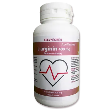 Aminokyselina AcePharma L-arginin 400 mg 100 cps.