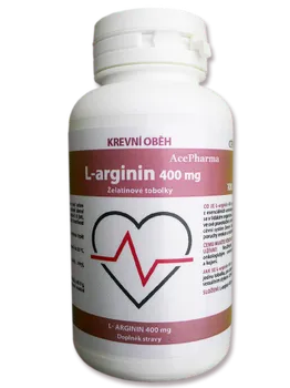 Aminokyselina AcePharma L-arginin 400 mg 100 cps.