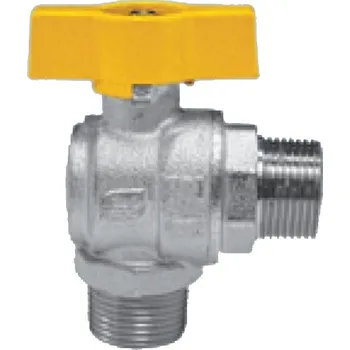 Vodovodní potrubí Geos agt Kulový kohout (motýl) rohový pro plyn VENUS - DN 15 - 1/2"x1/2" (vnější závit) 1073DN15