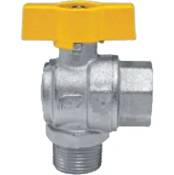 Vodovodní potrubí Geos agt Kulový kohout (motýl) rohový pro plyn VENUS - DN 15 - 1/2"x1/2" (vnitřní-vnější závit) 1074DN15