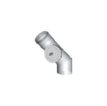 Kouřovod ALMEVA - STARR revizní koleno 87° (levé), průměr 60 mm, černé PBRL95