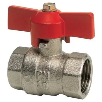 Vodovodní potrubí Geos agt Kulový kohout plnoprůtokový "s ucpávkou" motýl DN 32 - 1"1/4 (F-F) 15V-BDN32