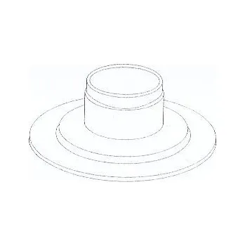 Kouřovod ALMEVA - LIK střešní průchodka rovná průměr 125 mm (černá, UV stabilní) ALPP35